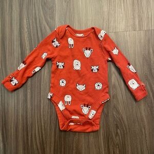 Old Navy Orange Animal Print Kids One Piece size 0-3M